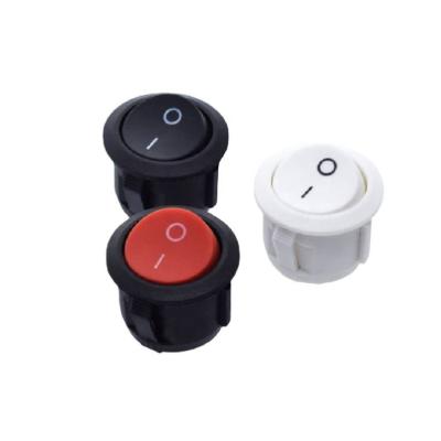 China 20MM ON-OFF Round Rocker Toggle 6A/250VAC 10A 125VAC Plastic Push Button Switch KCD1-105 for sale