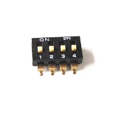 China Patch dial code switch 2p 4p 6p 8p dial/address switch black pin distance 2.54mm 1.27mm for sale