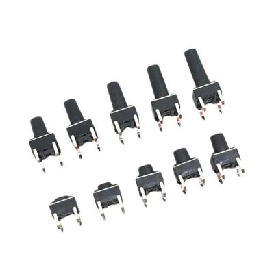 China 10 models 6*6 Tact Switch 6x6 on off Tactile Push Button Switch Kit Height: 4.3MM-13MM 4Pin Micro Key switch for sale