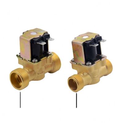 China 3/4 1/2 DC 24V AC 220V DC12V Electric Solenoid Magnetic Valve Normally Closed Brass For Water Control for sale