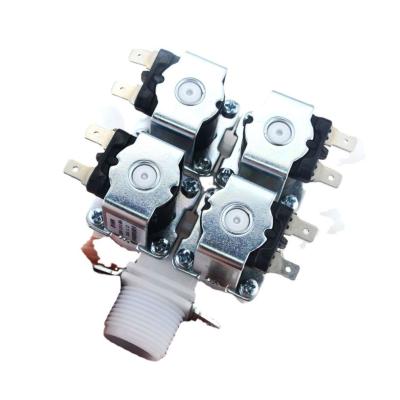 China DN20 DC12V 24V 36V AC220V G3/4 1 In 4 Out Electromagnetic Valve Normally Closed Water Drain Valve Electric Water Inlet Solenoid for sale