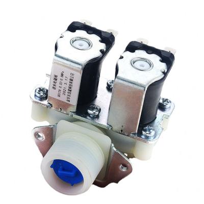 China DN20 G3/4 1 In 2 DC 12V 24V AC 110V 220V Pressure Dual Electric Water Inlet Solenoid Valve Normally Close For Washing Machine for sale