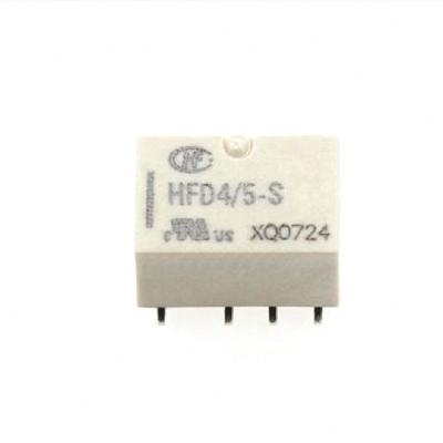 China Hot selling relays HFD4/5-S HFD4/12-S HFD4/24-S 5V 12V 24V 8pin SMD Monostable signal relay for sale