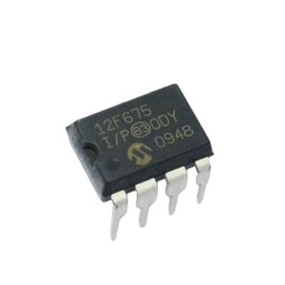 China Venda Quente Pic12f675-i/p Pic12f675 Pic12f 12f675 In-line Dip8 Microcontrolador de 8 bits Memória Flash Microcontrolador Pic12f675-i/p à venda