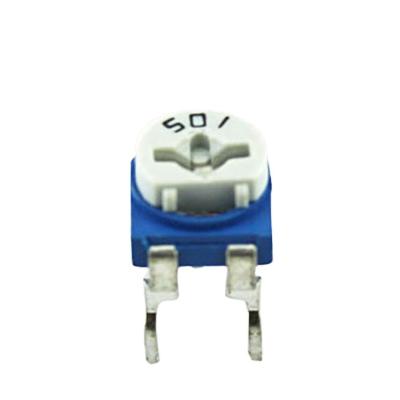 China Blue White Adjustable Potentiometer 500R White And Blue 500R 501 Adjustable Resistor for sale