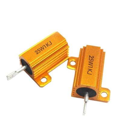 China High Quality Rx24 25W 1K China Supply Gold Aluminum Housed Braking Resistor for sale