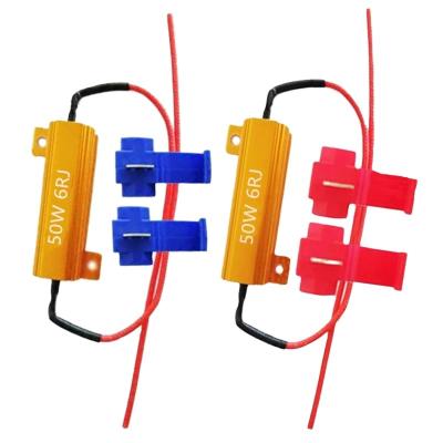 China Rx24 10W 25W 50W 6RJ LED Light Wirewound Resistor Led Resistor Turn Signal With Clamp Resistor for sale