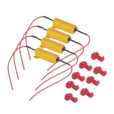 China Manufacturer's hot selling RX24 gold high power aluminum shell brake resistor 25W 50W 100W for sale