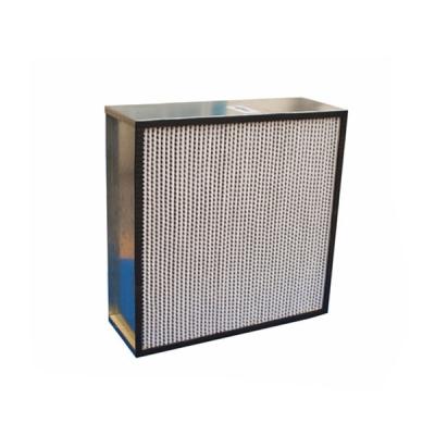 China Purificador del aire del filtro del estilo H14 Hepa de la caja del vidrio de fibra de 0,3 micrones en venta