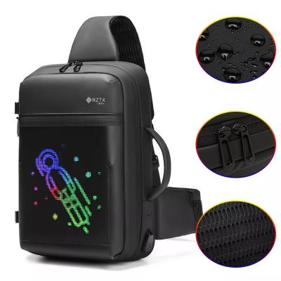 China 20L Smart LED Backpack Sling Chest Bag With LED Screen Display for sale