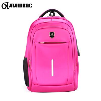 China Foldable Cool Laptop Backpack , Super Slim Laptop Backpack Pink Color for sale