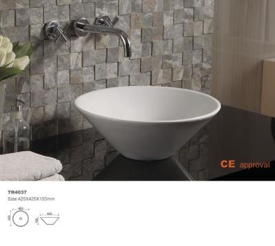 China beauty slim thin edge lavabo with smooth touch high temperature wash art basin hot sale in European market for sale