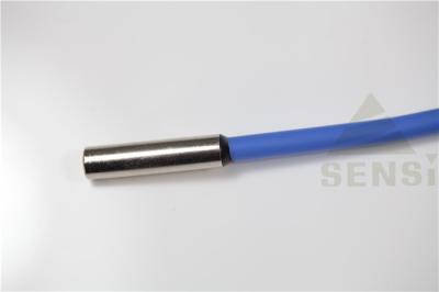 China Metal Shell Coated Tube Temperature Sensor With Silicone Jacket Wire for sale