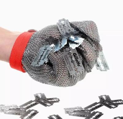 China Anti Cut Stainless Steel Safety Gloves Wire Metal Mesh Cut Resistant Breathable for sale