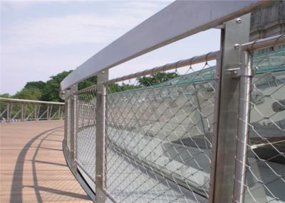 China Flexible Handrail Fences Balustrade Cable Mesh , Stainless Steel Cable Mesh for sale