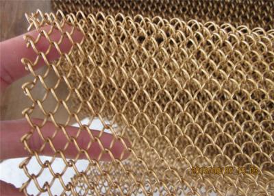 中国 耐久性の開きの装飾的な金属の網の飾り布の金のアルミニウム コイルの網 販売のため
