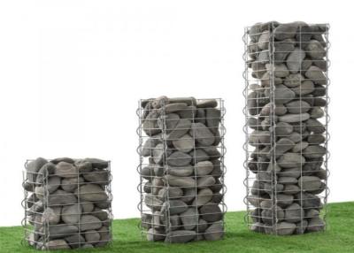 China Landscape Gabion Stone Columns / Gabion Stone Cages For Garden Decoration for sale
