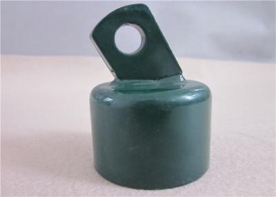China 1-3/8” extremidade do trilho de cerca do elo de corrente da cor verde, tampões de extremidade superiores de aço pressionados do trilho à venda