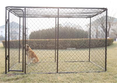 China Galvanized Chain Link 6x8x6.5 Metal Dog Kennel With Pc Frame Box Kit for sale