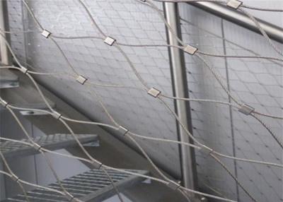 China 2.0MM Staircase Infill Balustrade Safety Netting Exterior / Interior Decorative Cable Mesh for sale