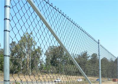 China Galvanized Pvc Coated 1.8 M Chain Link Fence Fabric Wire Mesh Diamond Hole Cyclone for sale