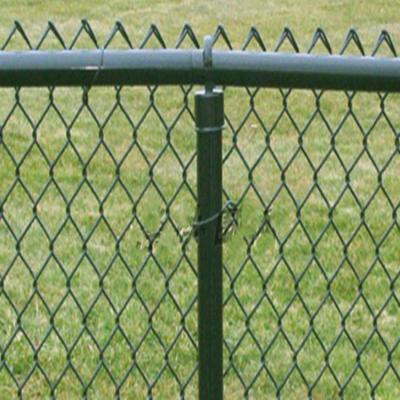 China 6ft X 30ft Chain Link Mesh Fence Green White 55mmx55mm Opening For Chicken And Sheep for sale