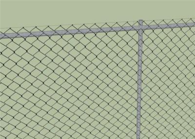 China Extension 48mm Post Chain Link Mesh Fence 9 Gauge Lightweight for sale