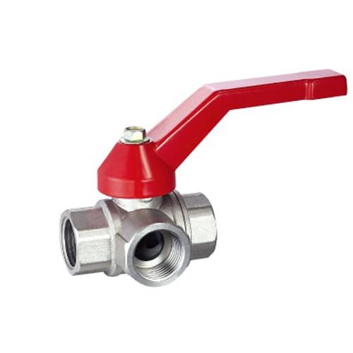 Quality MB factory Three Ball valves female metal connector NPT BSP thread brass copper ball valve water valve for sale