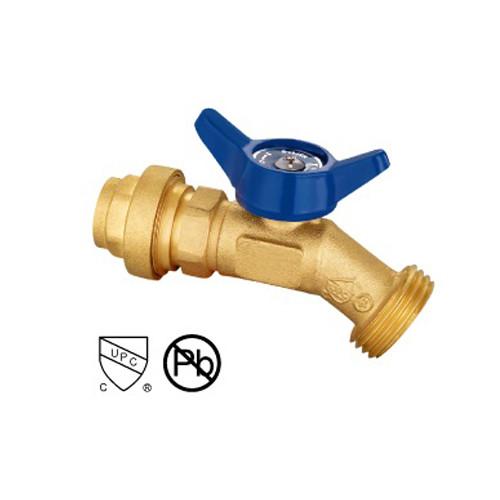 Quality Quick Connected Stop Brass Shut Off Valve SS Hose Bibb Valve Brass Drain Valve 1 for sale