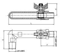 Quality Brass Hose Bibb Ball Valve Male And Female Threaded Brass Valve With Aluminum for sale