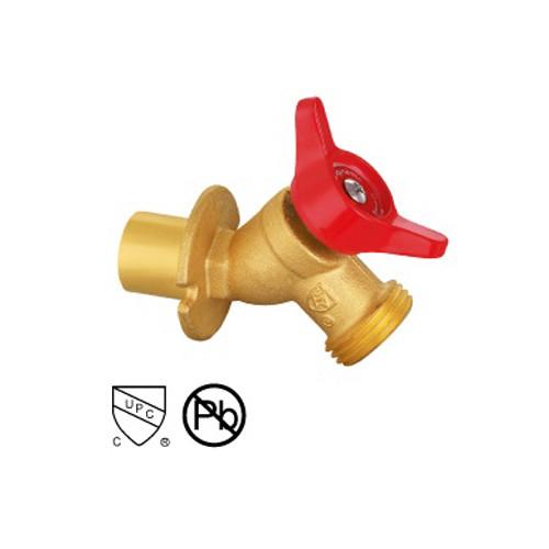 Quality Cock Ball Core Hose Bibb Valves Male Threaded ANSI With Brass Lock Nut for sale