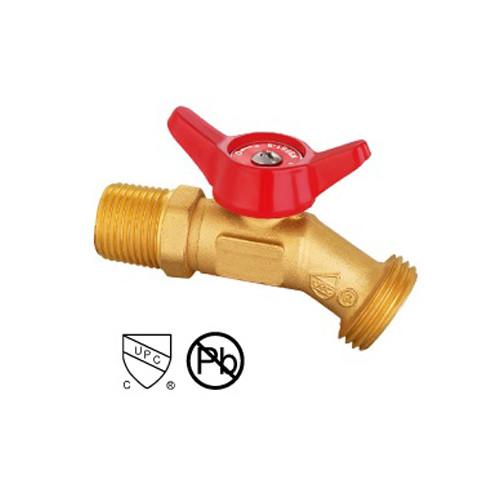 Quality Male And Female Threaded Brass Ball Cock Valve With Brass Lock Nut ANSI Standard for sale