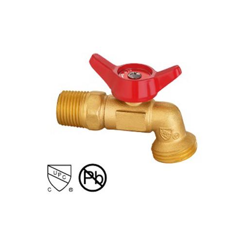 Quality Brass Hose Bibb Cock Ball Valve Male And Female Thread Ball Valve With Lock Nut for sale