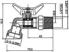 Quality Brass Hose Bibb Cock Ball Valve Male And Female Thread Ball Valve With Lock Nut for sale