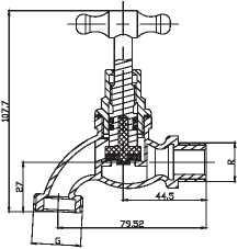 Quality ANSI Male Threaded Hose Bib Brass Bibcock Valve With Ball Core And Brass Body for sale