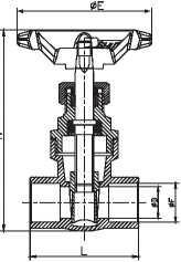 Quality Casting Body Brass Solder 2 Inch Brass Gate Valve / Water Gate Valve for sale