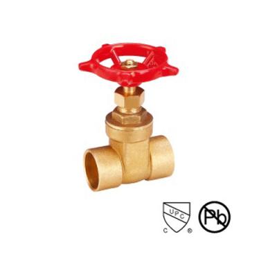 Quality Solder Ends Brass Gate Valve Casting Body Water Gate Valve Connect Manual Power for sale