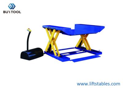 China 1.5t Low Profile Lift Table With Dock Leveler Scissor Hydraulic Pallet Lift Table for sale
