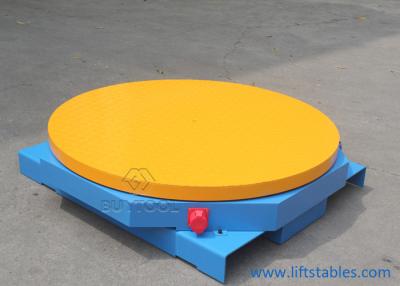 China Pallet Turntable Pallet Wrapper Equipment Low Profile 1000kg Powered Packing for sale