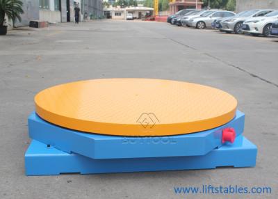 China Small Pallet Low High Profile Stretch Wrap Turntable Stretch Wrapper Machine 48 Inch Round Rotable for sale