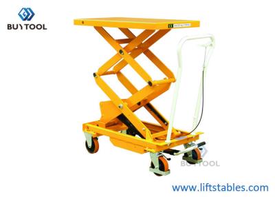 China 520x1260mm Mobile Manual Lift Table 2000 Lbs 500kg Maximum Height 1600mm for sale