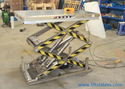 China 2000 Lbs Stationary Lift Table Hydraulic Electric Stainless Steel Scissor Lifting Platform for sale