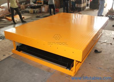 China 1500 Kg 10000 Lb Stationary Scissor Lift Table Forklift Truck Hydraulic Lifter Dock for sale