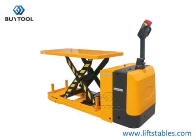 China 1 Ton Battery Operated High Lift Pallet Truck 2000kg 2500kg 1000mm With Platform Lift for sale
