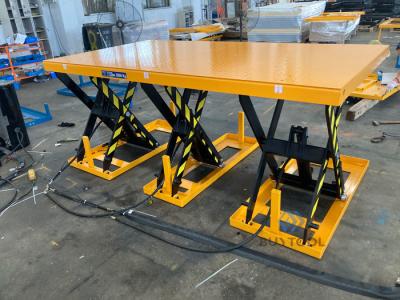 China 3000kg 3 Ton Triple Scissor Lift Table 48 X 96 Hydraulic For Pallet Good Loading for sale