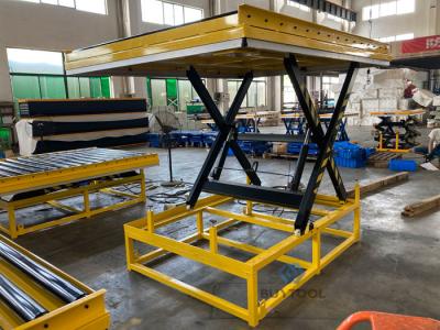China 1t 2t 3t 4t Hydraulic Scissor Lift Roller Table 1000×1600mm for sale