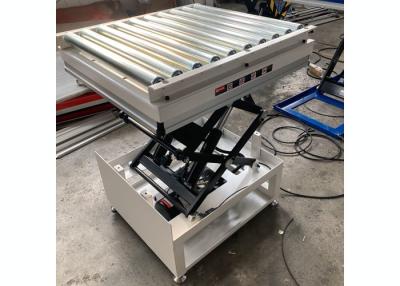 China Compact Scissor Lift Table With Roller Top Conveyor 500kg for sale
