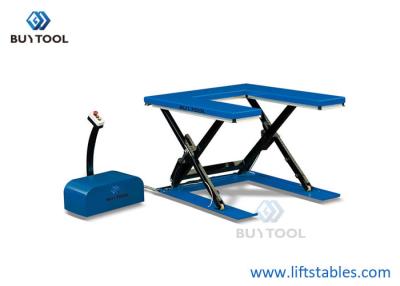 China Low Profile Electric Scissor Lift Table 300kg 500kg 800kg Minimum Height 85mm for sale