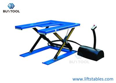 China Static Ultra Low Profile Scissor Lift Tables Pallet Lifter Table 1000kg 1500×1300mm for sale