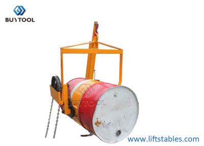 China Portable Automated Chemical Drum Handling Equipments Vertical Drum Lifter Tilter Equipment Geared for sale